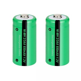 PKCELL 2x 2/3AA Solar Garden lights Batteries NI-MH Rechargeable Battery 1.2V 650mAh US