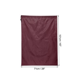 sourcing map Laundry Bag With Drawstring Closure 28" x 40" Extra Large Heavy Duty Clothes Bag for College Dorm Camp Travel Trip Storage, Burgundy