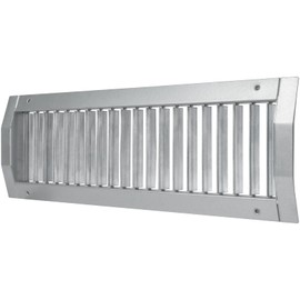Vent Systems 17" x 5" Inch Galvanized Steel Louvered Air Return Vent Cover for Round Ducts, HVAC Pipes - Air Supply Exhaust Register Grille for Heater Ventilation, Air Duct - Adjustable Louver Blade