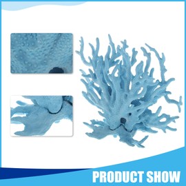 CAPASTEC Colorful Coral Reef Decor, Mini Faux Coral Decor for Aquarium Decorations, 6.3x5.31inch (Blue)