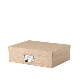 Rössler Soho Storage Box with Lid, A4, Paper Storage Box, Bathroom Organiser, Organiser Kitchen, Organiser Make-Up, Boxes Storage, 34 x 26 x 10 cm, Pack of 1, Colour: Brown, Cacao