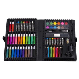 ADEPTNA 90 PCS ARTIST SET - CHILDRENS COLOURING SET - INCLUDES A PORTABLE CARRY CASE PERFECT AS KIDS AND CHILDREN GIFT XMAS (90 PCS ART SET)