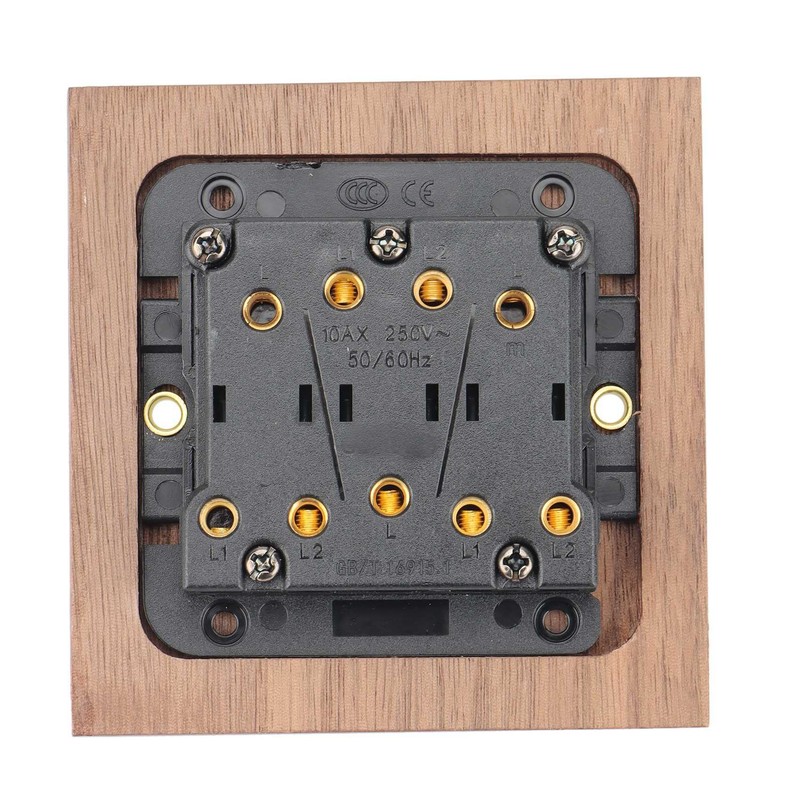 Oewnvmd Retro American Industrial Style Light Switch Socket, Solid Wood