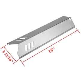 Bigbox Grill Replacement Parts for Dyna Glo DGF493BNP, DGF510SBP, 4 Pack BBQ Grill Heat Shields and Grill Burners for Backyard Grill GBC1461W, BY15-101-001-02, BY14-101-001-02, BY13-101-001-12 Parts