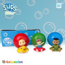 CoComelon: Kids Soap Balls with Toys Inside — 3pk Includes Shark JJ, Ballerina CeCe, & Skipper JJ, Fun Pack from Cool Clean Toys