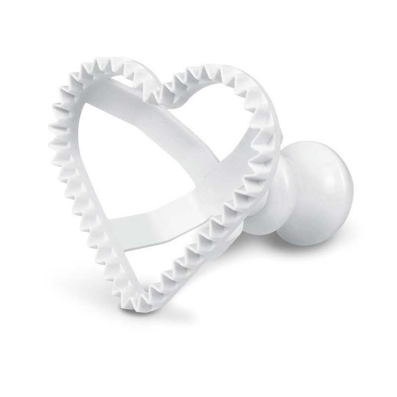 Staedter Heart Ravioli Cutter, 8.5 cm, PP Plastic, White, 30