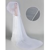 BEAUTELICATE Wedding Bridal Veil with Comb 2 Tier Pencil Edge