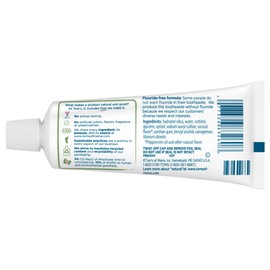 Tom's of Maine Travel Size Fluoride-Free Fresh Mint Toothpaste, 3 oz. (Packaging May Vary)