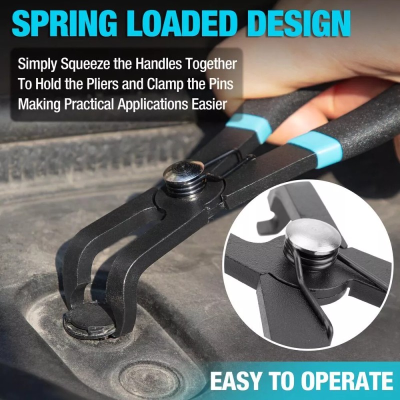 DURATECH 2-Piece Push Pin Pliers Set Auto Clip Removal Tool