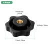 M METERXITY 6-Pack 6 Star Knobs, 1/4"-20 Female Thread 1.5"(38mm)