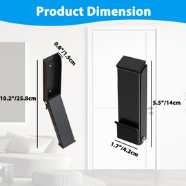 Door Stoppers, No Drilling Door Stopper, Kickdown Black Door Stops for Wall Heavy Duty Door, Door Stoppers for Bottom of Door- 1 Pack