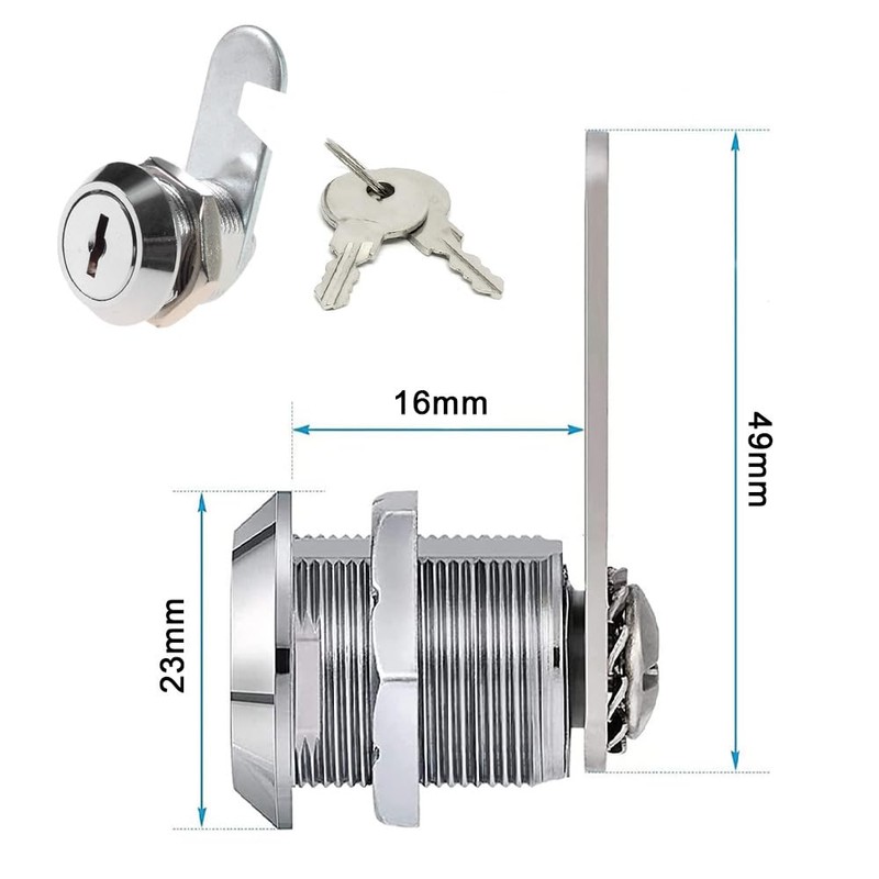 4 Pcs Cam Locks 16mm Letter Post Box Lock Mailbox