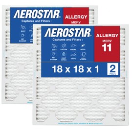 Aerostar MERV 11 2.5 cm AC and Oven Air Filter 18 x 18 x 1 White
