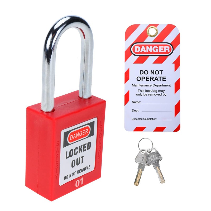 Allucky Lockout Tagout Locks, 10pcs Safety Locks Keyed Differently(Come with