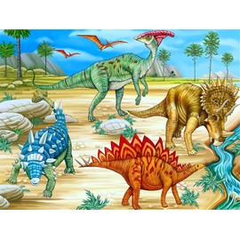 Yunnuo Diamond Painting Kits for Adults & Beginners Dinosaurs,Diamond Art Animals painting Kits,DIY 5D Paint by Diamonds,Gem Painting Kits Crafts for Office and Home Wall Decor(12x16inch)