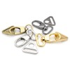 CRAFTMEMORE 2 Sets Fat Swivel Snap Hook with Triangle Rings