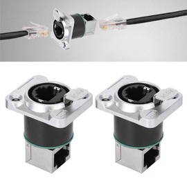 Conector en ángulo RJ45, 2 Piezas Conector en ángulo RJ45 Material Aislante Ignífugo Enchufe de Aviación YTRJ45, Conector Industrial, Accesorios de Iluminación
