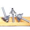 Akylin 3Pcs Roman Ogee Router Bit Set,1/4" Shank,Bearing Guided Decorative