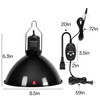 REPTI ZOO Reptile Light Fixture Dimming Thermostat Combo Pack, 8.5