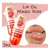 Lip Oil Magic Kiss Beauty Gloss Labial Brillo Aroma 3pz