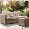 Tegeme 8 Pcs Stretch Printed Sofa Cushion Covers Outdoor Floral