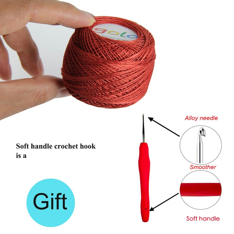 golo Crochet Yarn 9 Balls, 10 g for Crocheting, for