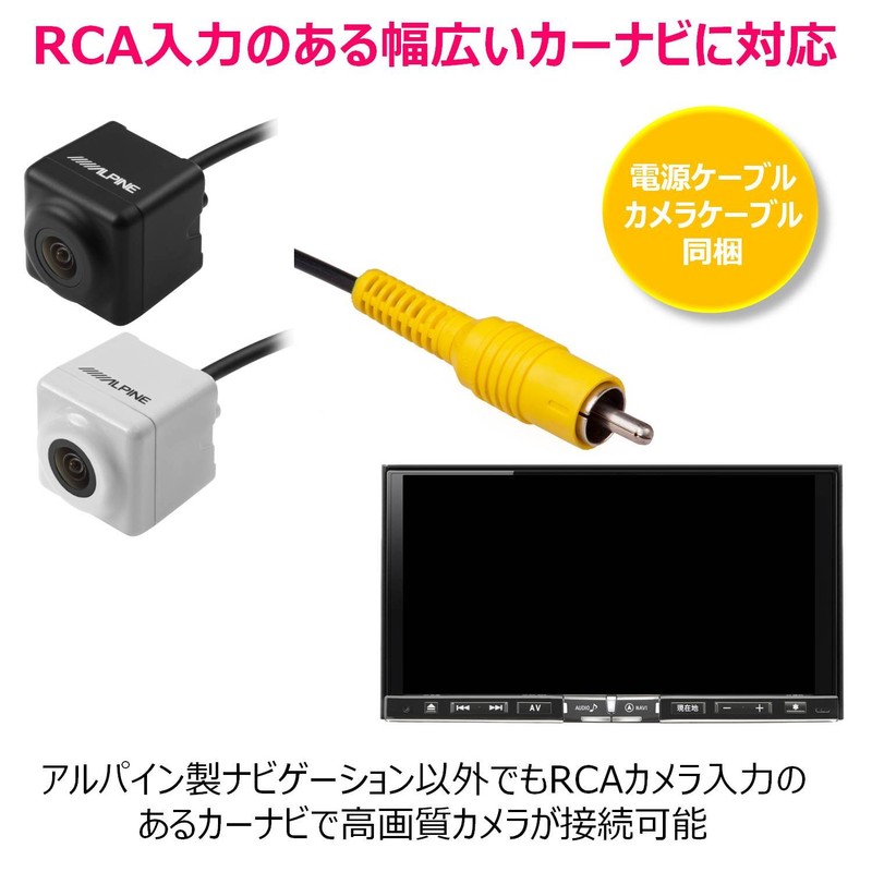 ALPINE HCE-C1000-W Universal Back View Camera (Pearl White)