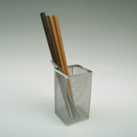 Oki Seisakusho Stainless Steel Mesh Box, Small, 2.2 x 3.0 x 4.3 inches (5.5 x 7.5 x 11 cm), Silver