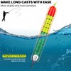 QualyQualy Fishing Floats, Weighted Catfish Pole Floats, High Visibility Wood