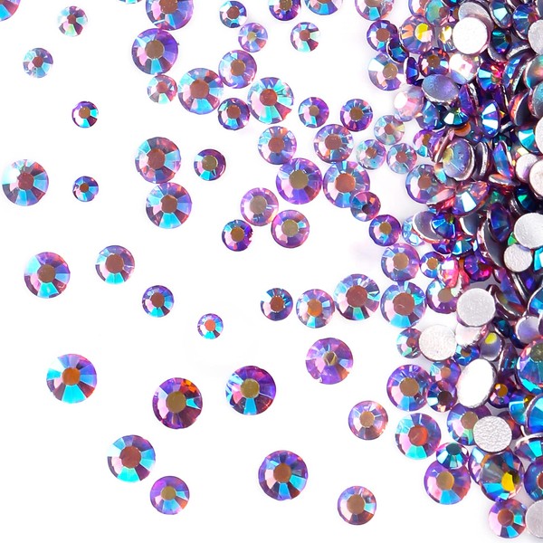 Jollin 3456, Strasssteine mit flacher Rückseite, Glas-Anhänger, Strass-Edelsteine, für Nagelkunst,