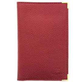 ...KARL LOVEN Wallet Grey Card Leather Car Paper Pouch Driving License ID Insurance, Red 2 flaps, Transport card holder