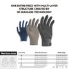 Vgo... Work Gloves Men Seamless Resistent with Waterproof Palm, Mechanics