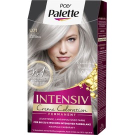 Schwarzkopf Poly Palette Intensive Cream Colouration U71 Cool Silver Grey Pack of 3 x 128 ml