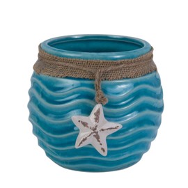 Beachcombers Small Blue Wave Ceramic Holder Multi