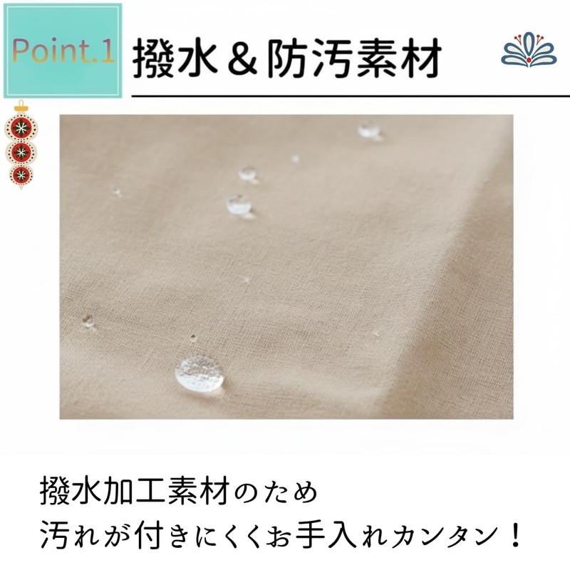 [YOSHICA] エプロン 北欧 ナチュラル 自然 しっかり素材 可愛いエプロン ナチュラルなコットンリネン素材 かわいい おしりが隠れる