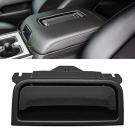 Icyhaws Center Console Latch, Black Plate Armrest Lid Lock Compatible with Chevy Silverado Suburban Tahoe 2014-2020, Replace# 22861304 22792217 Center Console Cover Lock