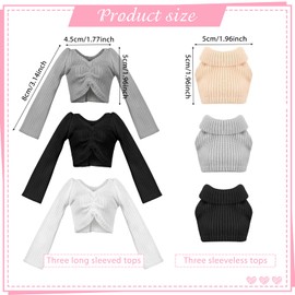 Doll Clothes, 6 Pieces Clothes for Dolls, Clothes for 30 cm Dolls, Doll Clothes, 30 cm Doll, Doll Clothes and Accessories Suits, Birthday Gifts for Girls (A)