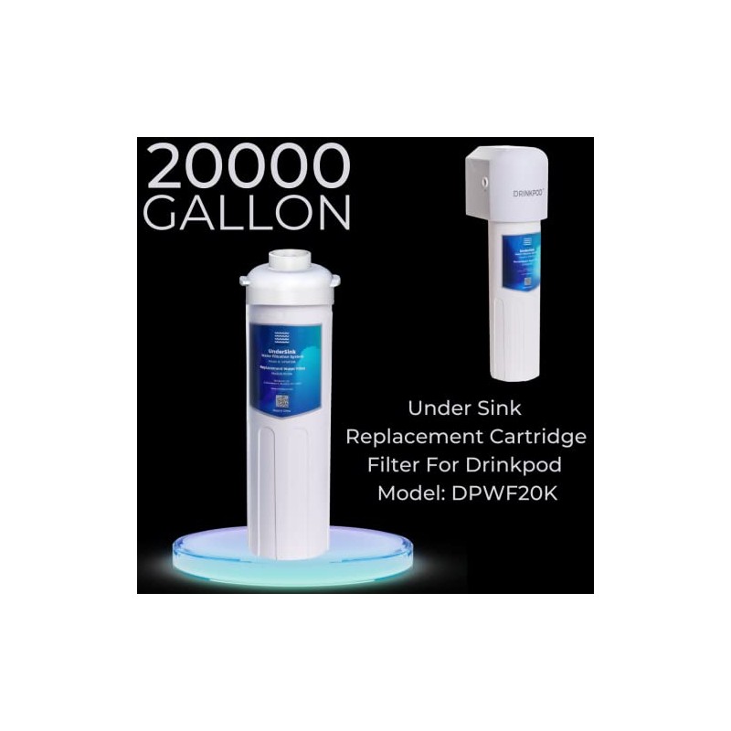 20,000 Gallon Replacement Water Filterpod Cartridge for Drinkpod Under Sink