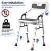 Foldable Shower Chair for Inside Shower with Arms and Back,