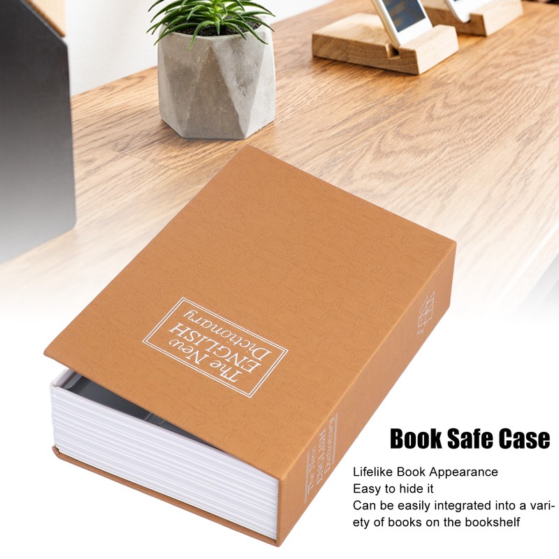 Book Safe Case Simulation Portable Safe Storage Box with Combination