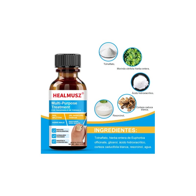 Líquido Antibacteriano De Uñas Grises Para Uñas Enfermas30ml