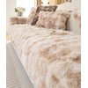 vctops Soft Fuzzy Faux Fur Sofa Couch Cover Cozy Fluffy