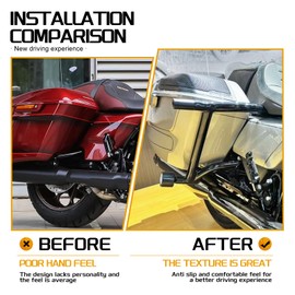 CARGLETRUE Saddlebag Guards Crash Bar Rear Support Bracket Bag Protector Fit for Harley Touring Electra Glide FLHT Street Glide FLHX Road Glide FLTRX Road King FLHR 2009-2024