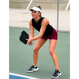BLEVONH - Faldas de tenis de verano para mujer con pantalones cortos debajo, pickleball, atletismo, entrenamiento y golf con bolsillos, Negro carbón, Small
