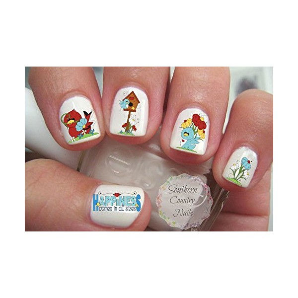 Happiness Birds Nail Art Decals