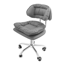 WUPYI Swivel Stool with Wheel,Rolling Stool with Backrest,Height-Adjustable Swivel Chair for Work Salon SPA Massage,Thickened Seat Cushion