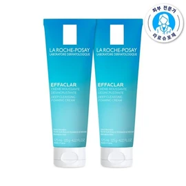 Effaclar Deep Cleansing Foaming Cream 125ml x 2 / 에빠끌라 딥 클렌징 포밍 크림 125ml x 2