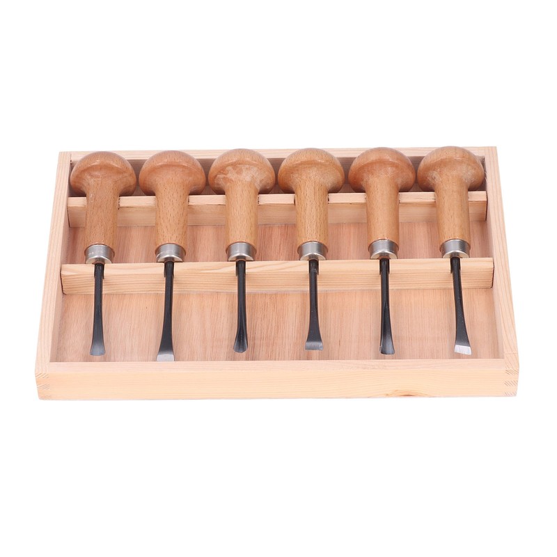 Wood Carving Chisel Set Kit Sculpture Hand Tools Mushroom Handle