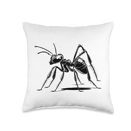 Funny Ant Gift Ant Insect Lover Men Women Kids Cool Men Boys Kids Farm Entomology Ants Insect Throw Pillow, 16x16, Multicolor