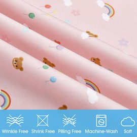 BYSURE Twin Sheets Set Kids(Bears, Rainbow), 3 Pieces Easy Fit Deep Pocket Sheets Set, Breathable Wrinkle-Free Microfiber Bedding for Children